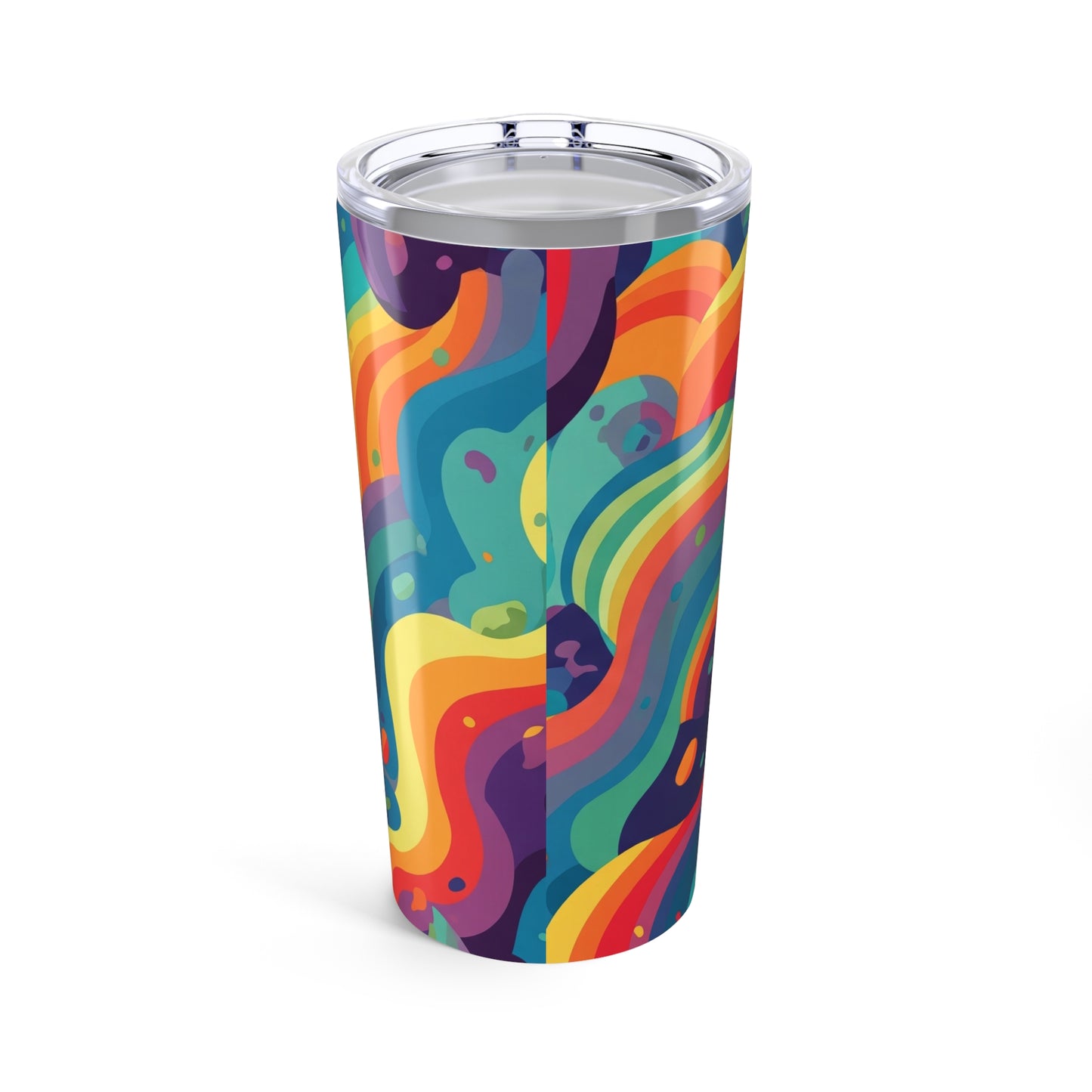 20oz Stainless Steel Tumbler with Double Wall Vacuum Insulation Spill Resistant Printed for Hot and Cold Drinks