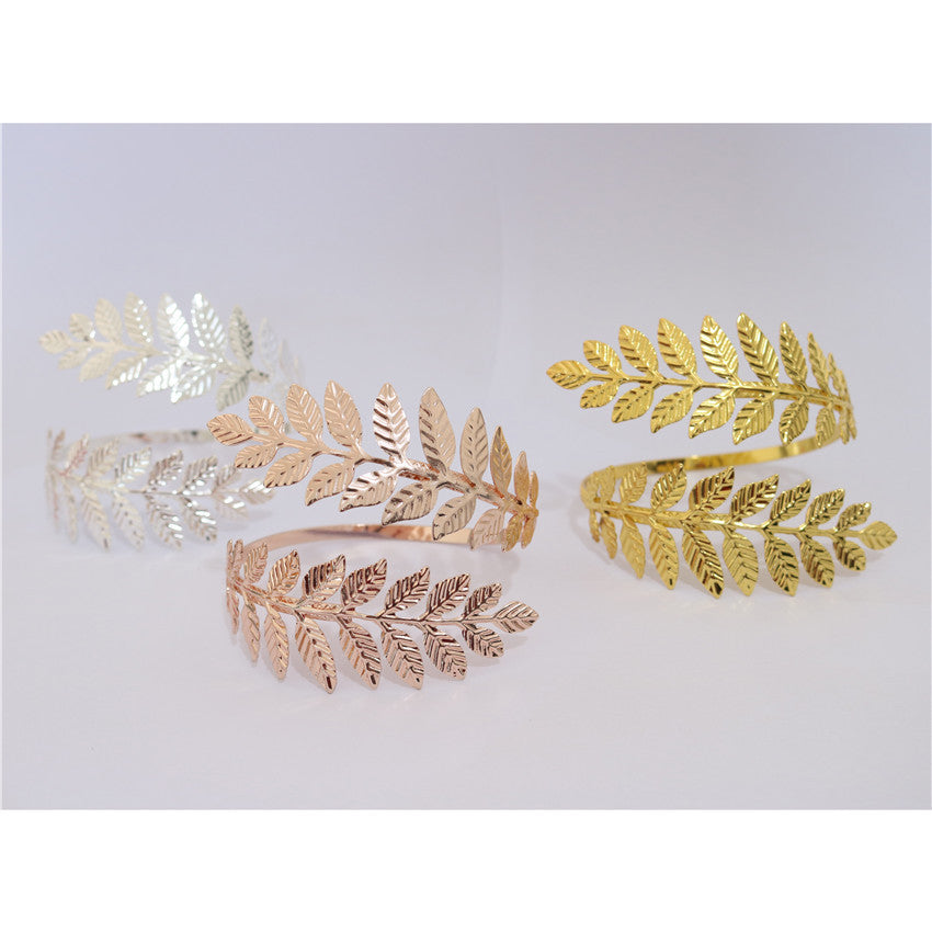 Unisex Leaf Bracelet Electroplated Alloy Branch Bangle Nature Inspired Jewelry Fashion Accessory For Everyday Wear