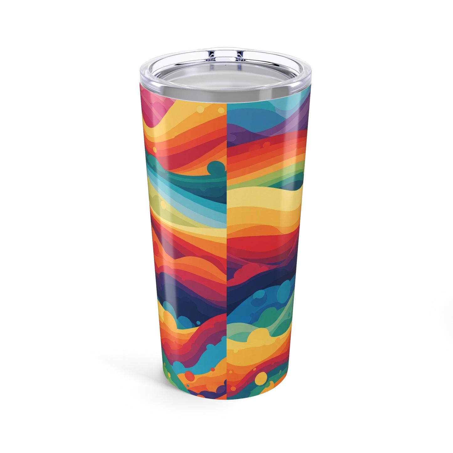 20oz Stainless Steel Tumbler With Vacuum Insulation Spill Resistant Lid For Hot Or Cold Beverages BPA Free Printed
