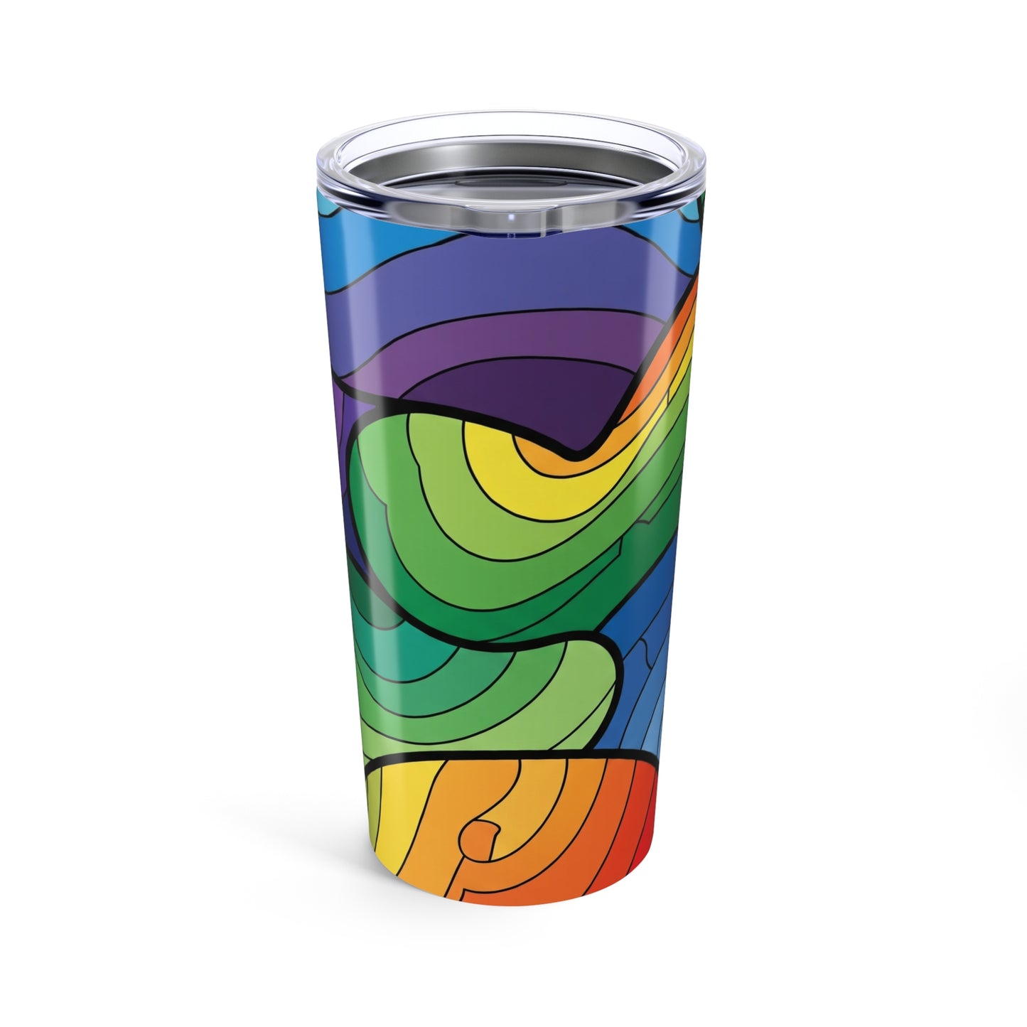 20oz Stainless Steel Printed Travel Mug Double Wall Vacuum Insulated Spill Resistant Thermal Coffee Cup Durable