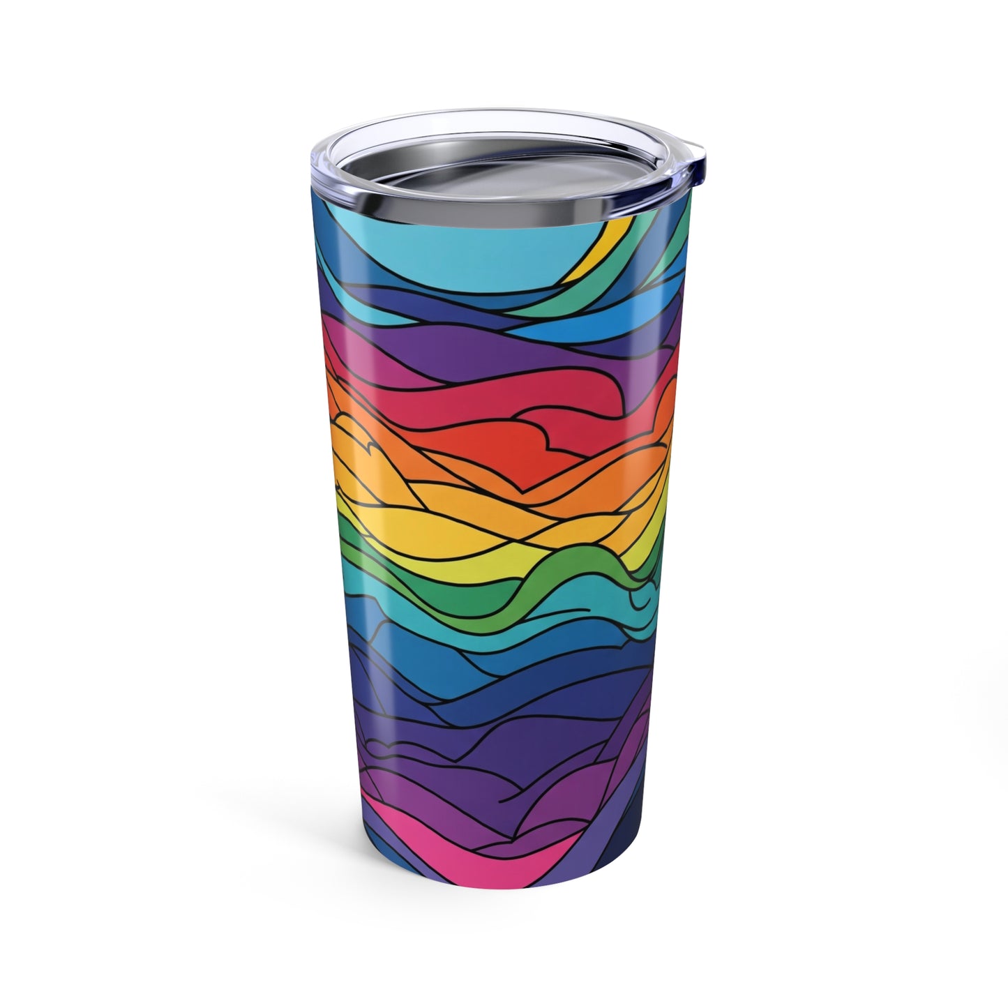 20oz Stainless Steel Tumbler With Double Wall Insulation Leak Proof Travel Mug Printed Design For Hot And Cold