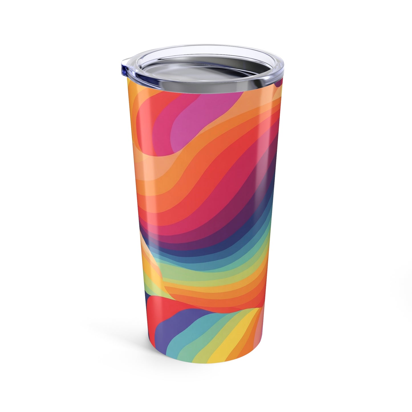 20 Oz Insulated Steel Coffee Cup With Printed Artwork Double Wall Vacuum Leak Proof BPA Free For Hot And Cold