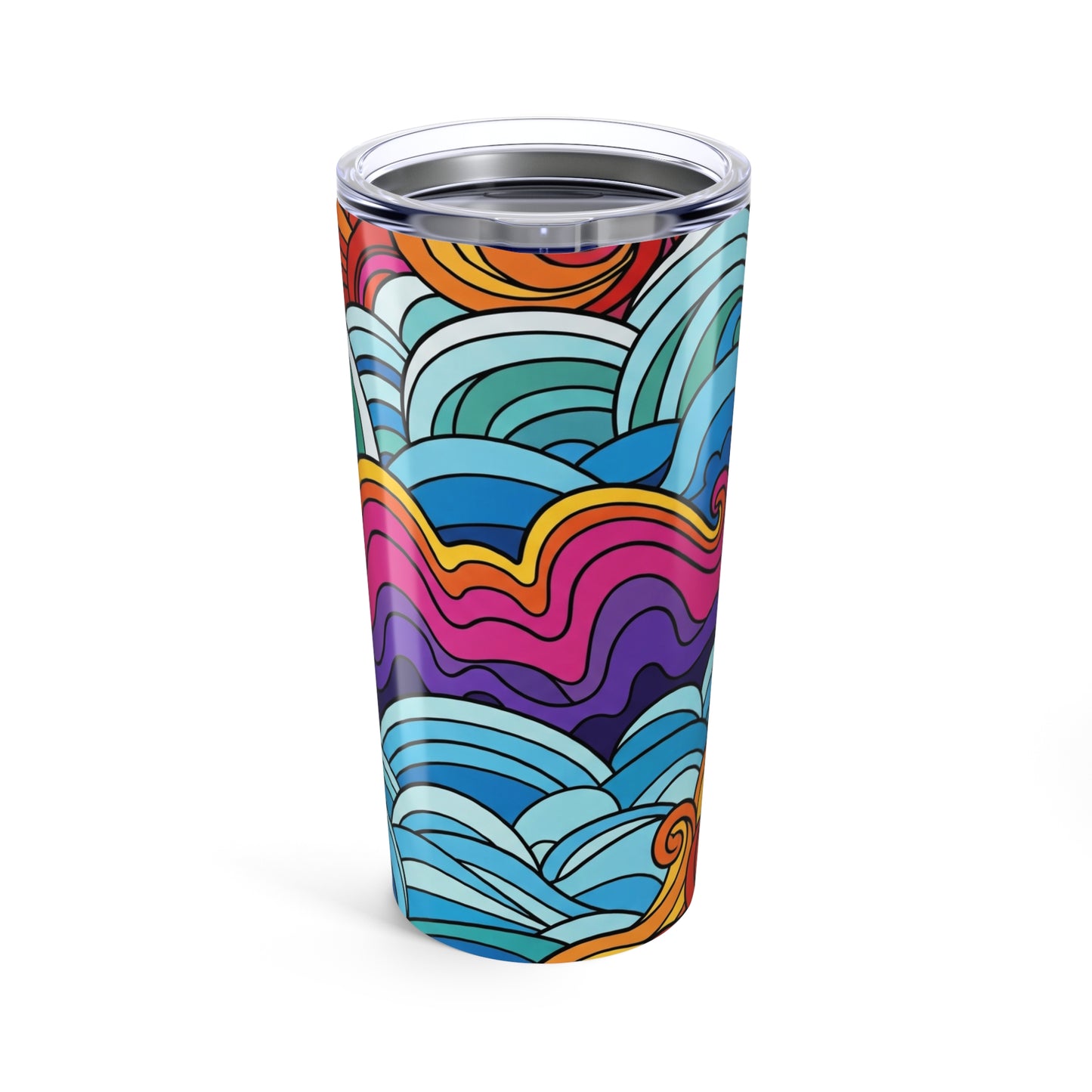 20oz Stainless Steel Tumbler With Double Wall Vacuum Insulation Leak Proof Durable Hot Cold Beverage Printed