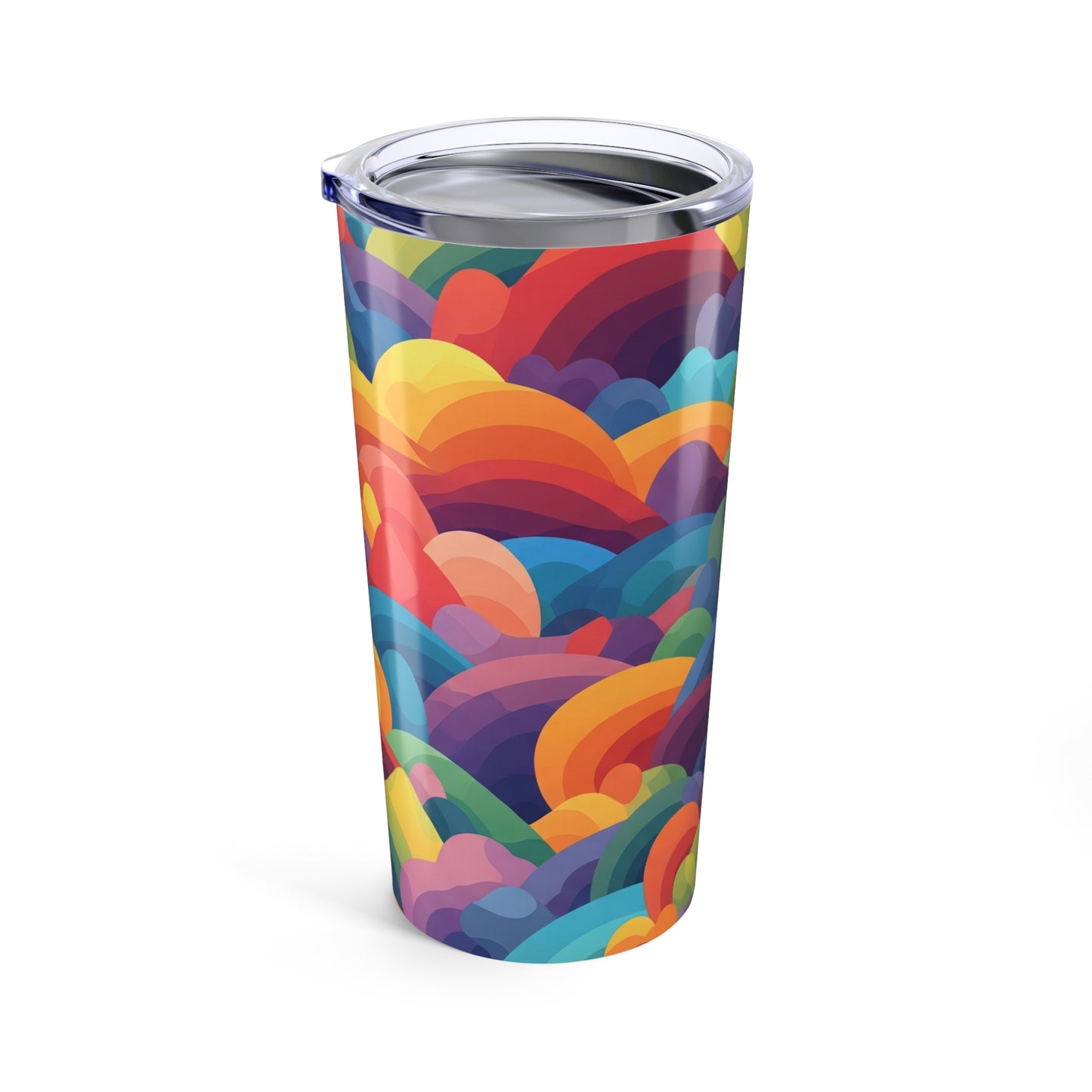 20 Oz Stainless Steel Tumbler With Double Wall Vacuum Insulation And Printed Design Dishwasher Safe