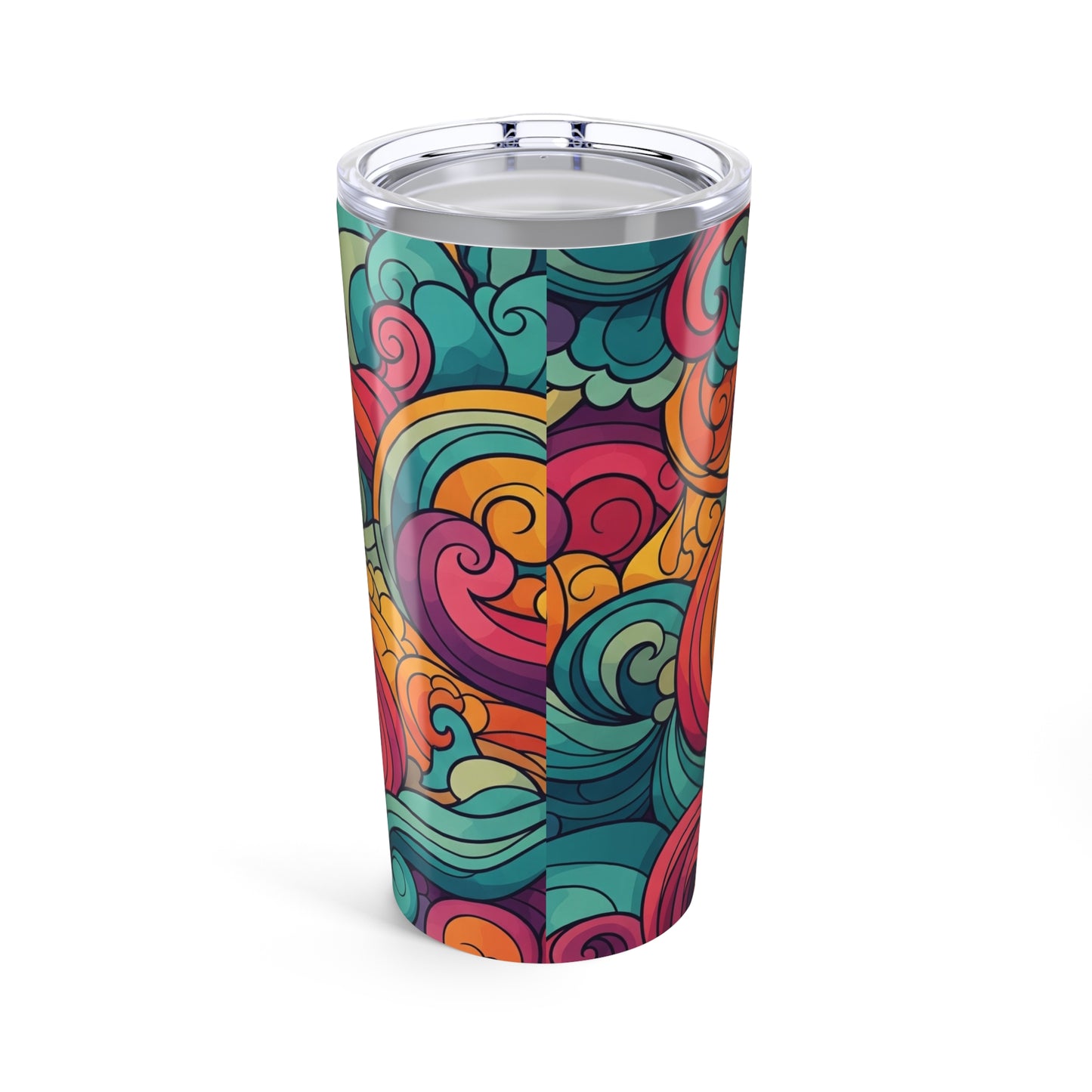 20oz Stainless Steel Travel Mug With Printed Design Double Wall Vacuum Insulated Spill Resistant Hot Cold Coffee