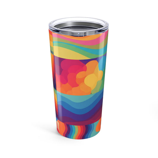 20oz Stainless Steel Printed Tumbler With Double Wall Insulation Spill Resistant BPA Free Coffee Cup For Everyday