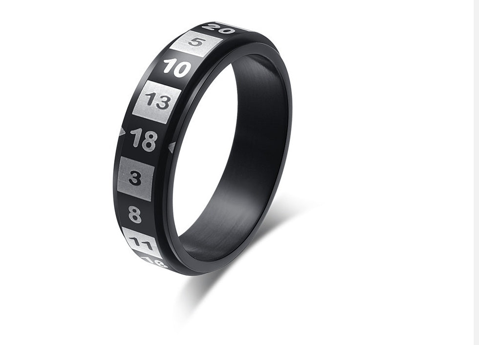 Black Spinner Ring 6mm Rotating Couple Band 6g Jewelry