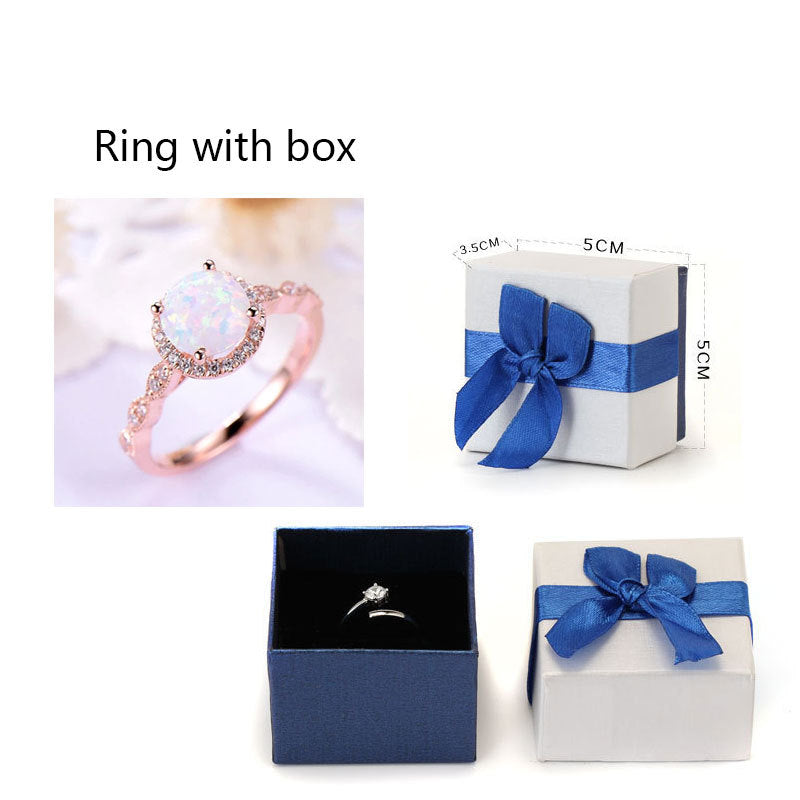 Womens Rose Gold Geometric Copper Wedding Ring For Her European American Style Electroplated Bridal Jewelry Gift