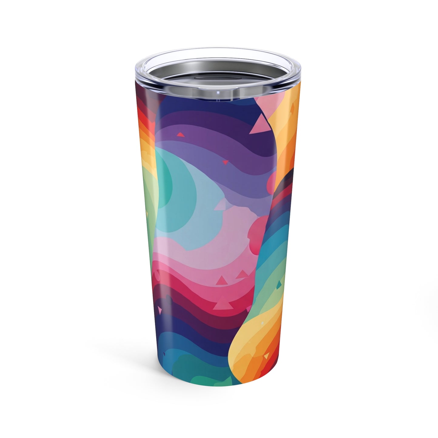 20Oz Stainless Steel Tumbler With Printed Artwork Double Wall Vacuum Insulated Spill Resistant Durable Travel