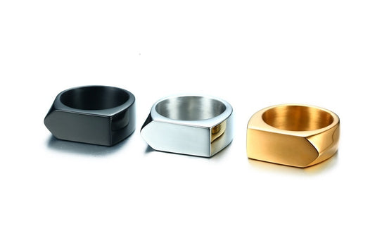 Men's Flat Top Stainless Steel Ring Durable High Quality Elegant Classic Design For All Occasions Fashion Jewelry