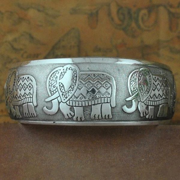 Elephant Inspired Tibetan Silver Plated Bracelets For Women And Men Elegant Animal Wristwear Gift Perfect Gift Idea