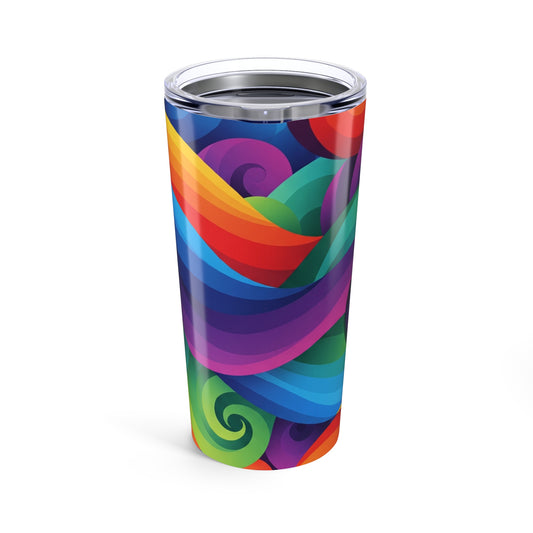 20oz Stainless Steel Tumbler With Vibrant Printed Design Double Wall Vacuum Insulated Spill Resistant Hot Or Cold