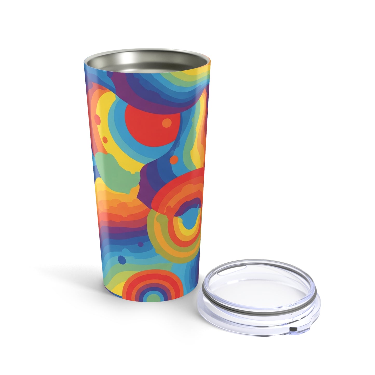 20oz Stainless Steel Travel Mug With Double Wall Vacuum Insulation Spill Resistant BPA Free Durable Printed
