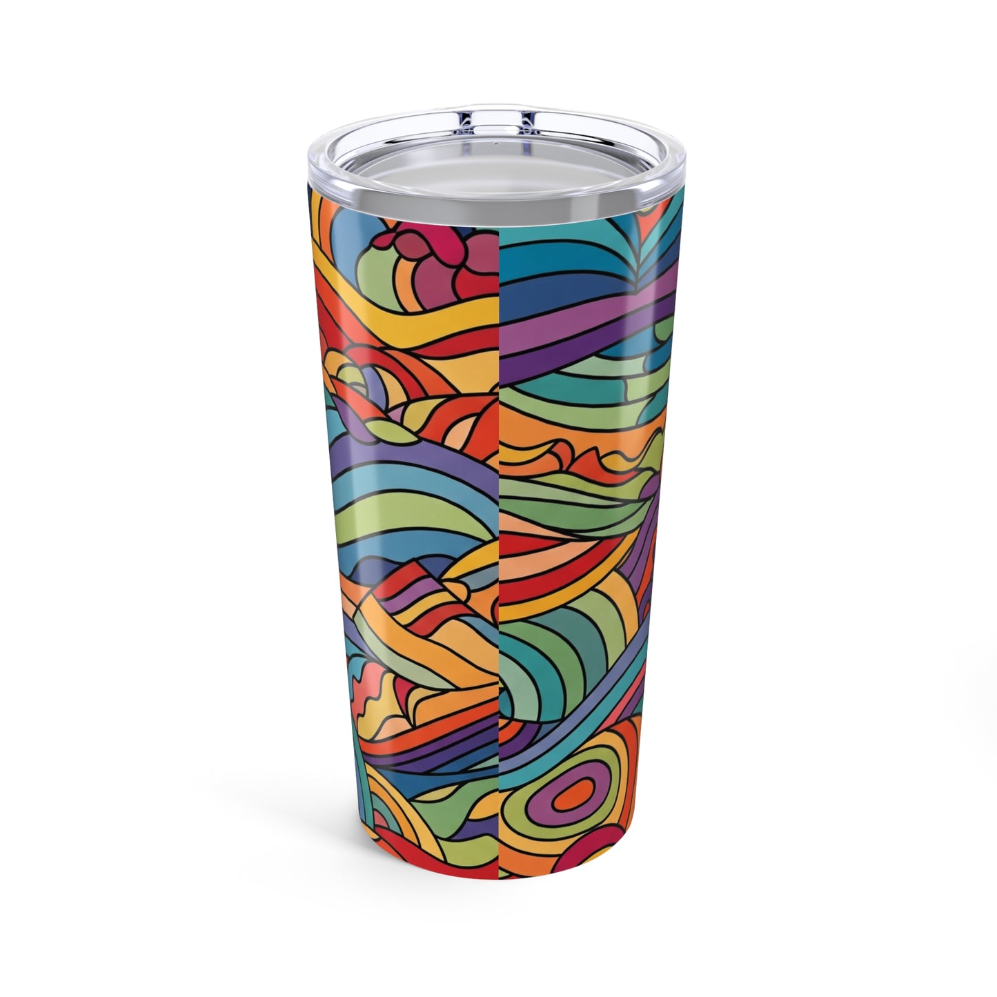 20 Oz Stainless Steel Printed Tumbler With Double Wall Vacuum Insulation Travel Coffee Cup Spill Resistant Design