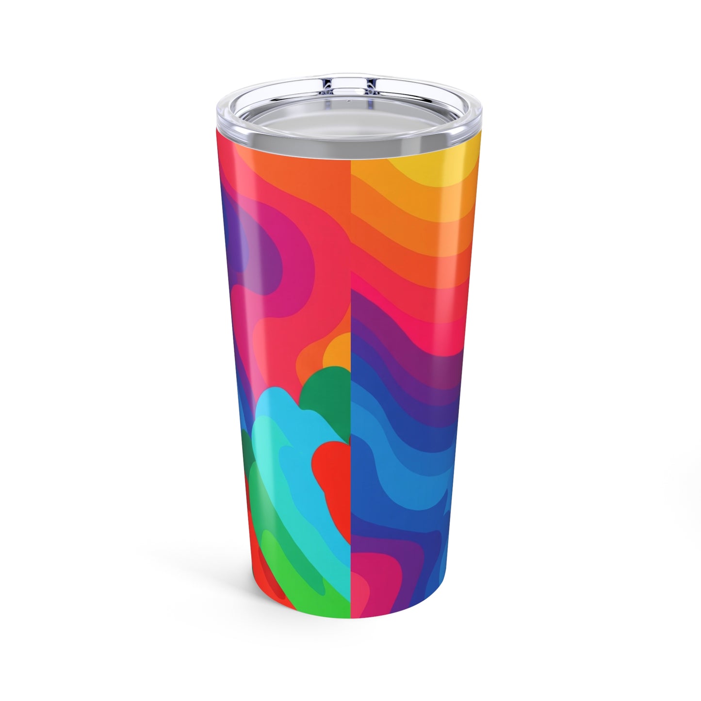20oz Metal Printed Travel Tumbler With Lid Double Wall Insulated Stainless Steel Spill Resistant Coffee Cup All Day