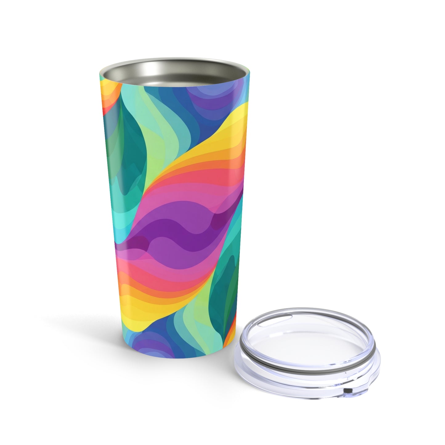 20oz Stainless Steel Tumbler With Printed Artwork Double Wall Vacuum Insulation Keeps Beverages Hot Or Cold Daily