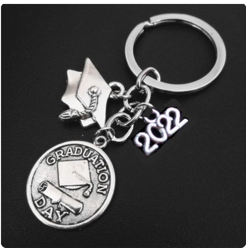 Graduation Keychain Gift Heart Shaped Metal Alloy Keychain Accessory Europe And America Unisex Pendant Pendant