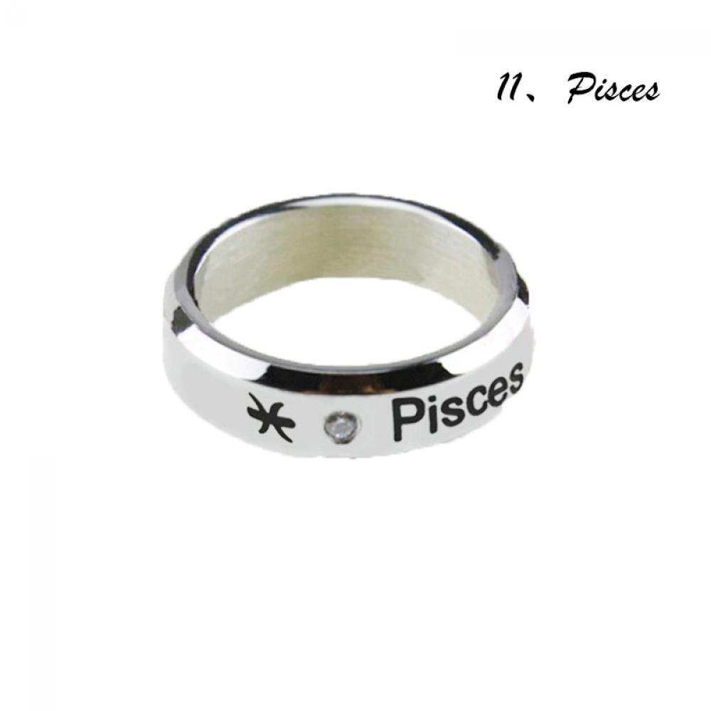 Stainless Steel Rings 6 Mm Wide Gift Constellation Style 17 Mm Inner Diameter Durable Polished Bands Men Women