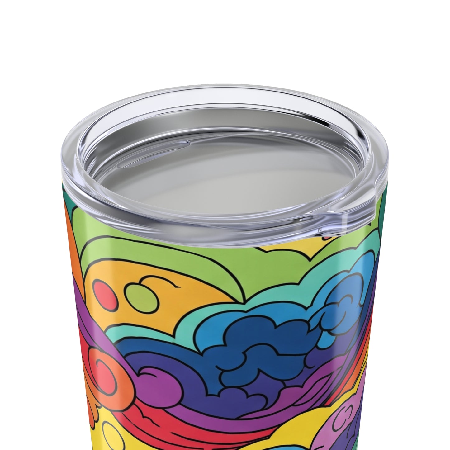 20oz Stainless Steel Travel Mug With Double Wall Vacuum Insulation Spill Resistant Pattern Vibrant Print Decorative