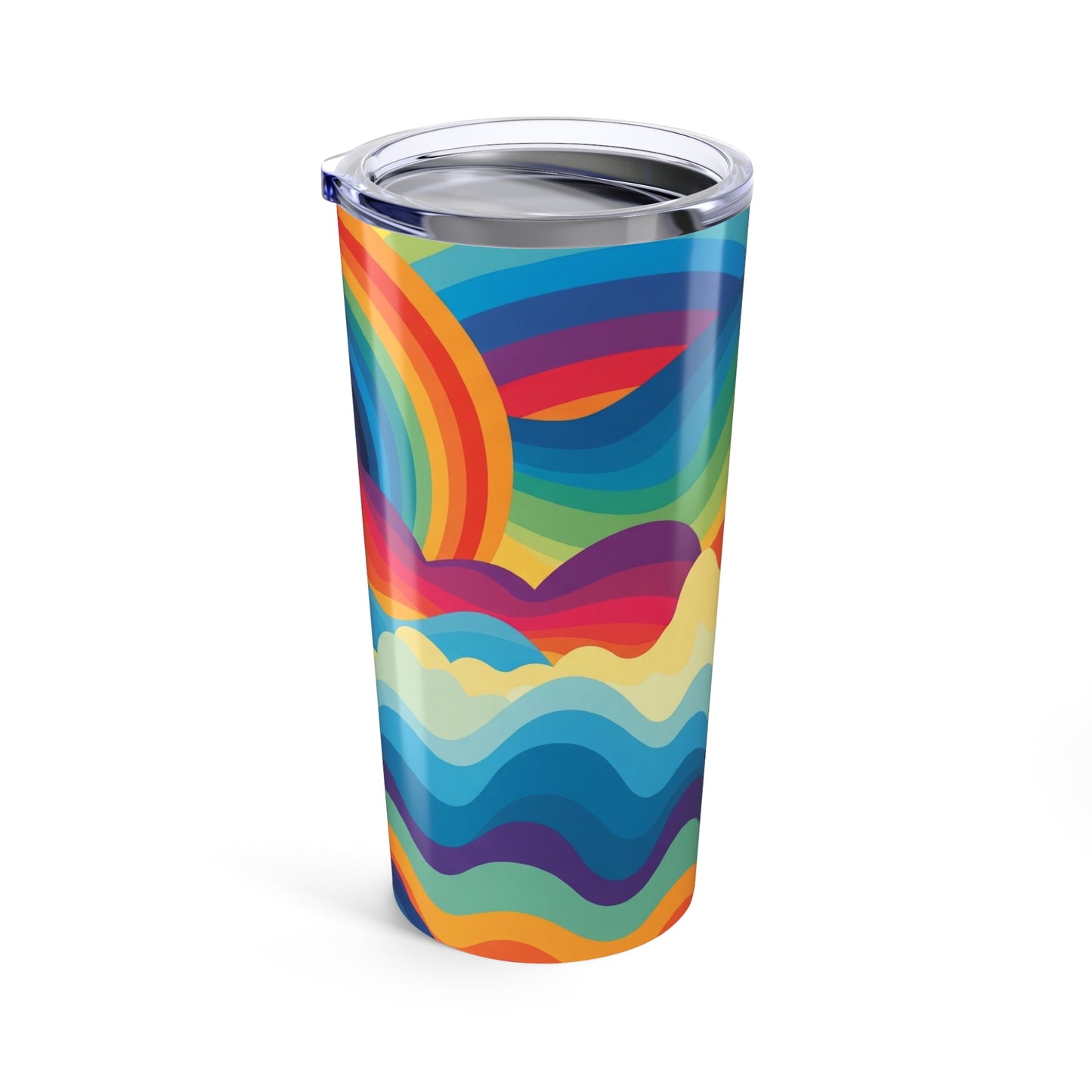 20oz Stainless Steel Tumbler With Double Wall Vacuum Insulation Spill Resistant Travel Mug Printed Design Graphic