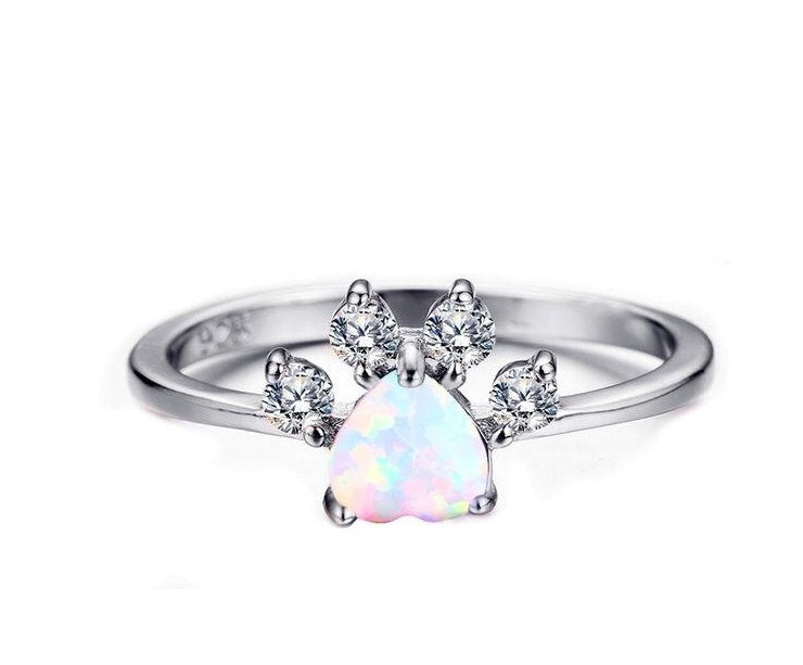 Rose Gold Footprint Ring Hand Ornament Jewelry Elegant Delicate Design Fashion Accessory Gift For Women Manual