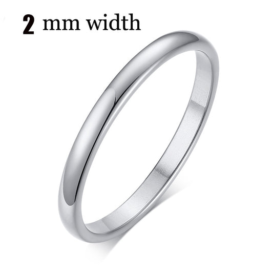 Stainless Steel Geometric Tail Ring For Women Smooth Plain Design Individually Packaged Fashion Jewelry Styled