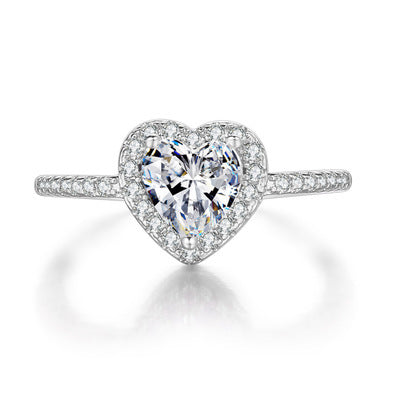 Copper Zircon Inlay Ring With White Gold Plating 10mm Face Hand Polished Finish Nine Color Variants Plus Shine