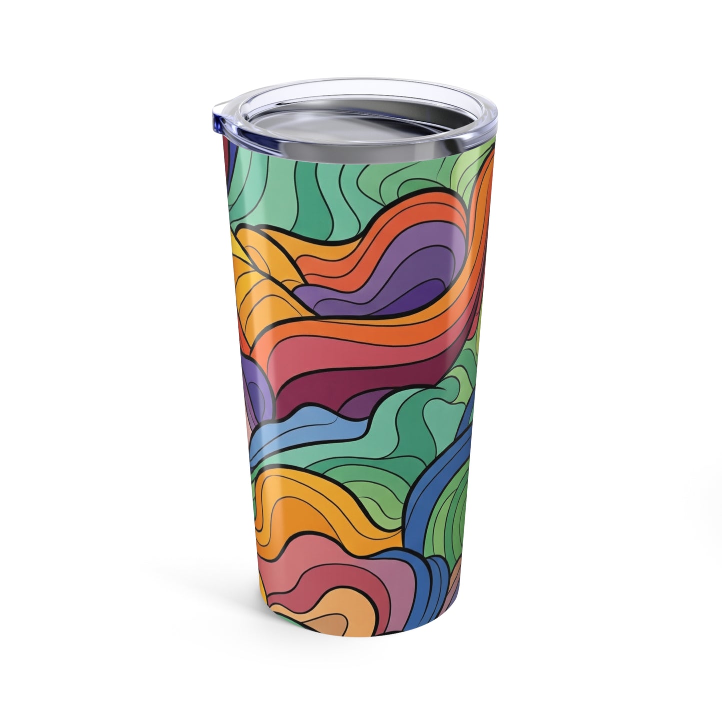 20oz Printed Stainless Steel Tumbler Travel Mug With Lid Double Wall Vacuum Insulation Keeps Hot Or Cold Drinks