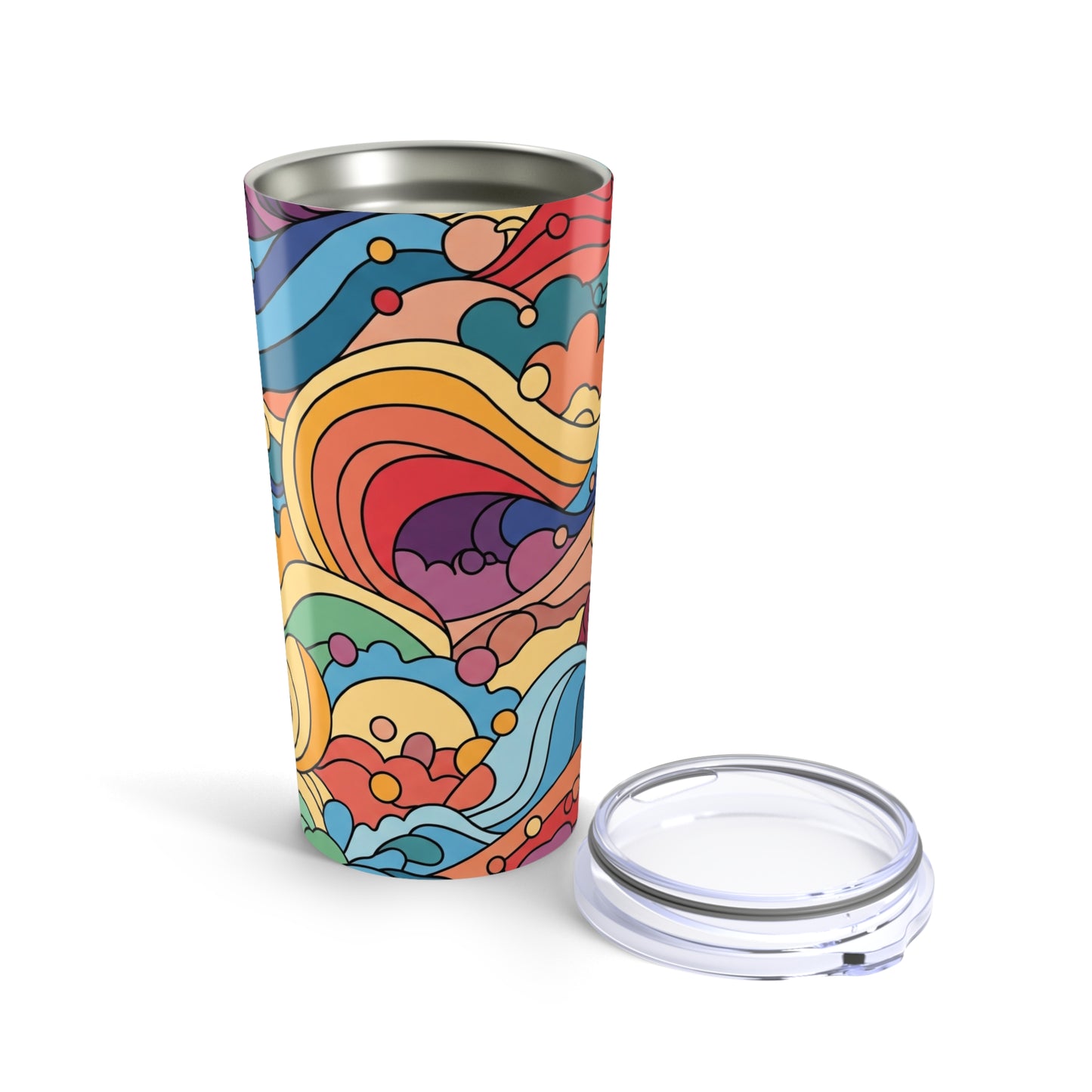 20 Ounce Stainless Steel Tumbler With Double Wall Vacuum Insulation Spill Resistant Design For Hot And Cold