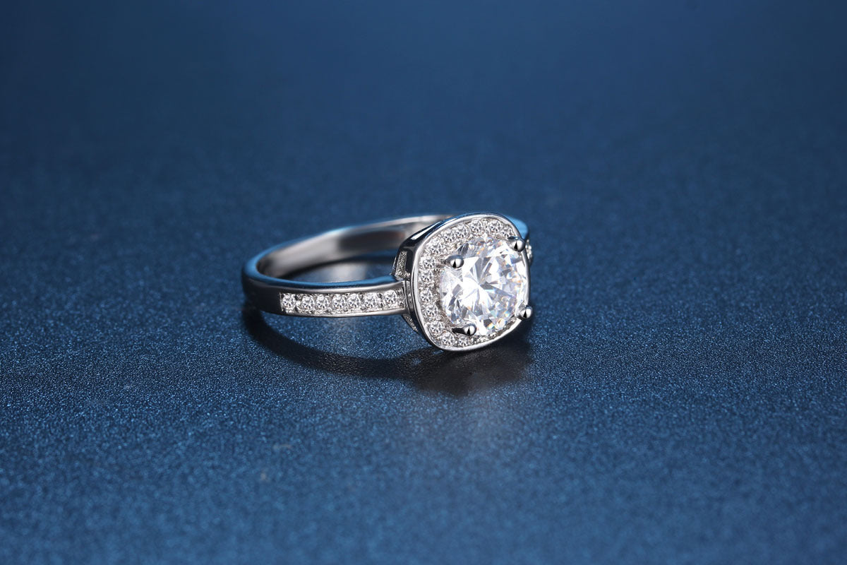 Silver Plated Zircon Ring In Korean Style Jewelry With Dainty Design And Sparkling Stones In Sizes Five To Ten