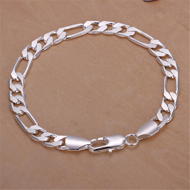Unisex Silver Plated Copper Geometric Bracelet 4mm Wide Jewelry For Women And Men Individually Packed Gift Ready