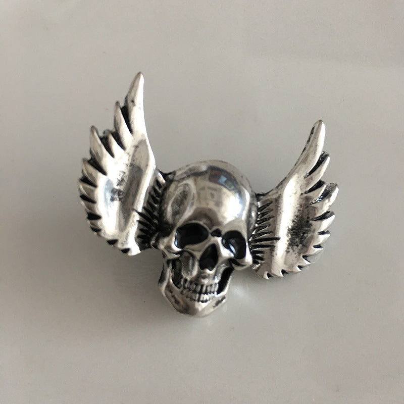 Unisex Alloy Brooch Pin Electroplated Silver Finish Ghost Design Lapel Pin Badge European American Styles Line