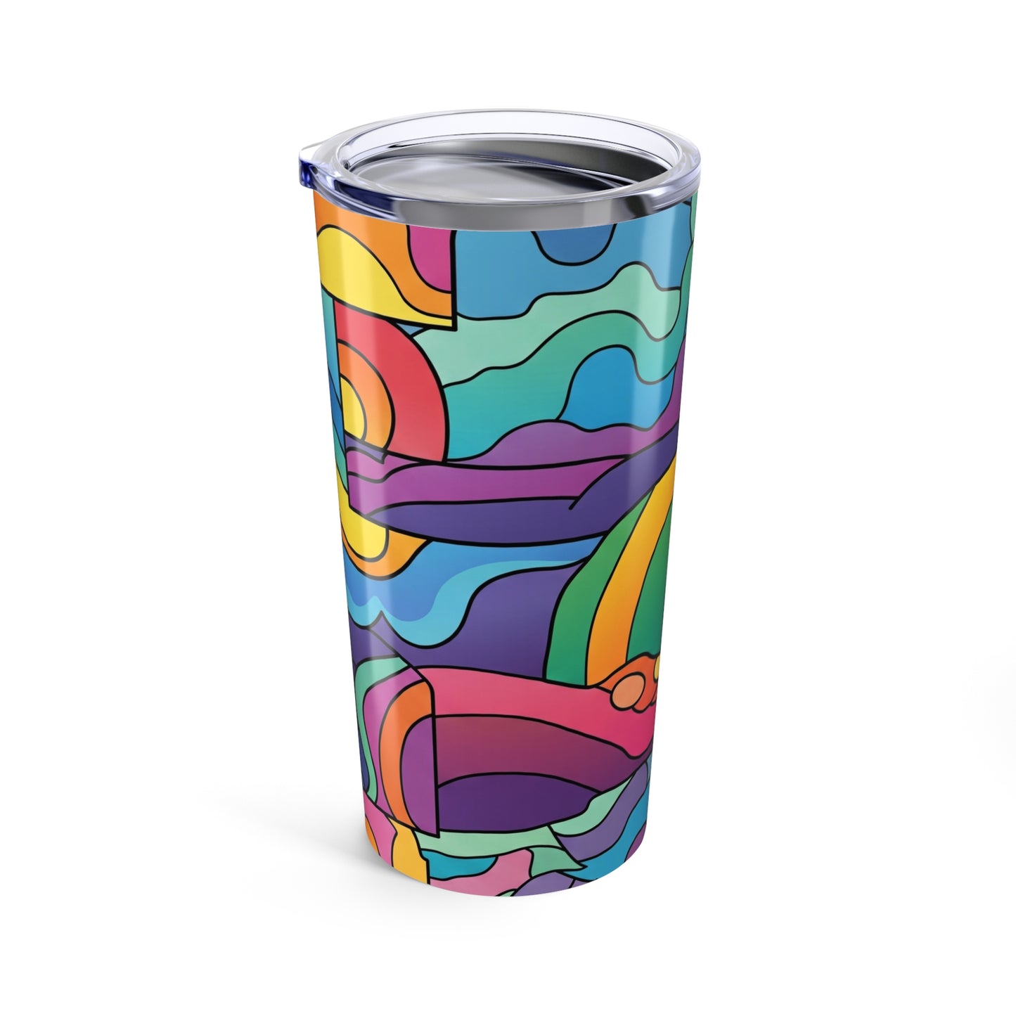 20oz Stainless Steel Tumbler With Double Wall Vacuum Insulation Spill Resistant Travel Mug Printed Dishwasher Safe