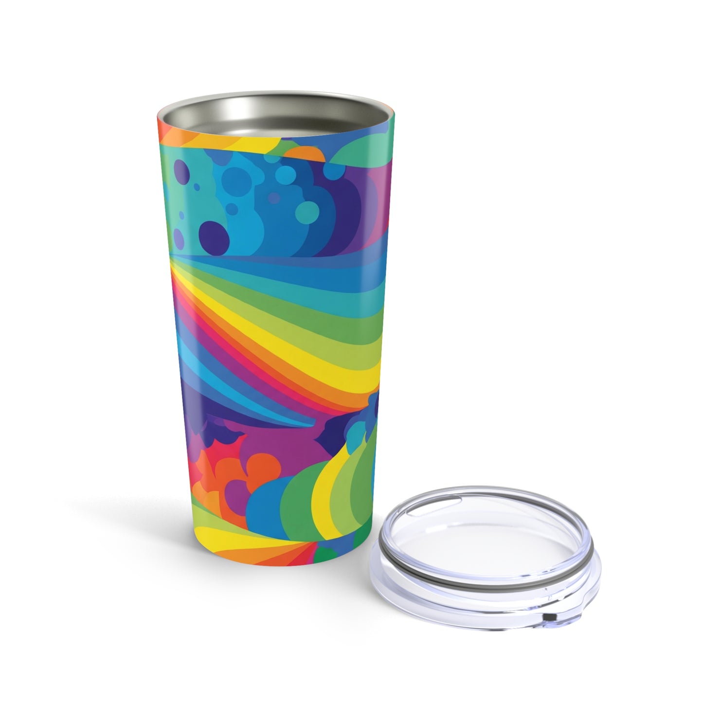 20oz Stainless Steel Tumbler With Double Wall Vacuum Insulation Spill Resistant BPA Free Durable Printed Travel
