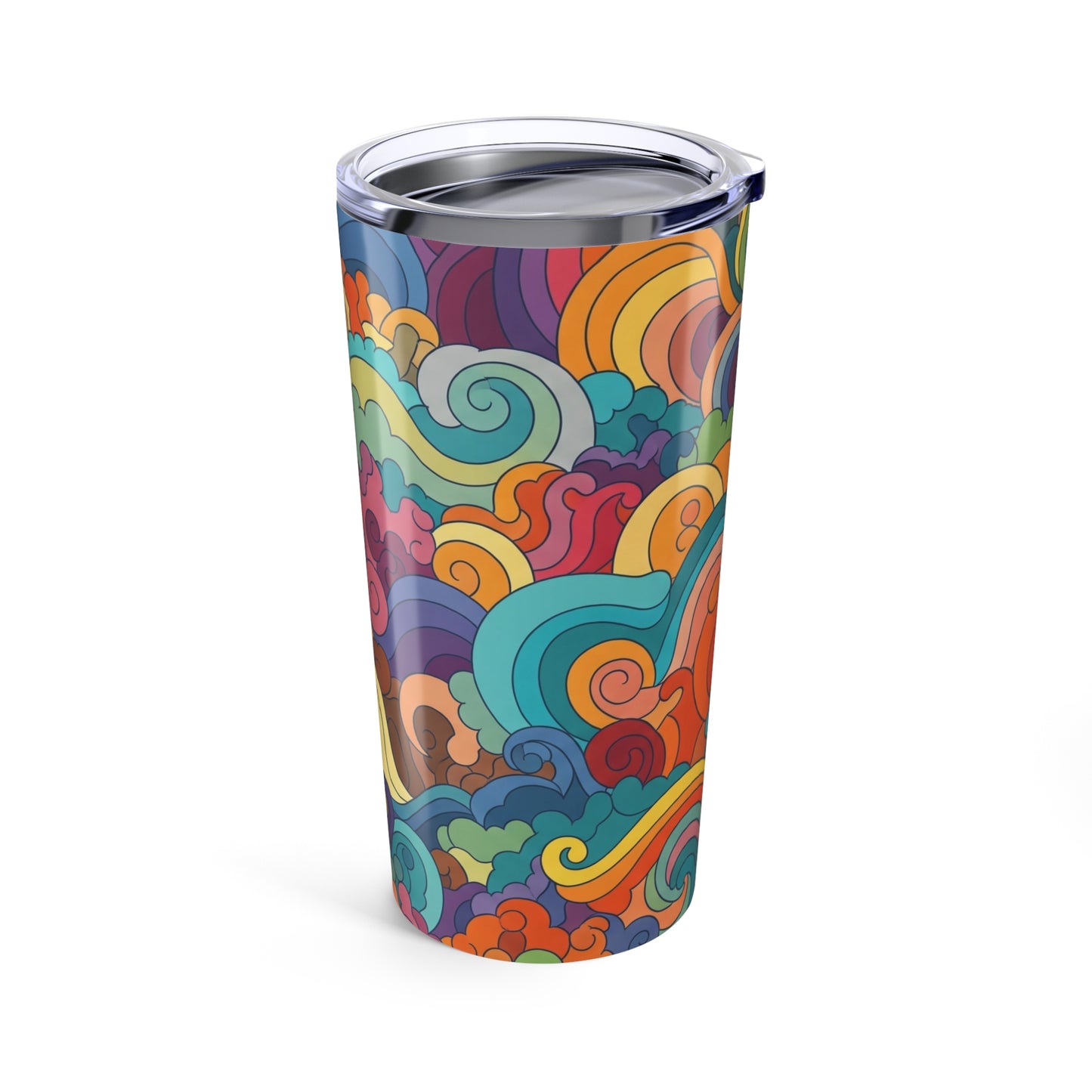 20oz Stainless Steel Printed Tumbler Double Wall Vacuum Insulated Spill Resistant Travel Mug For Hot Or Cold