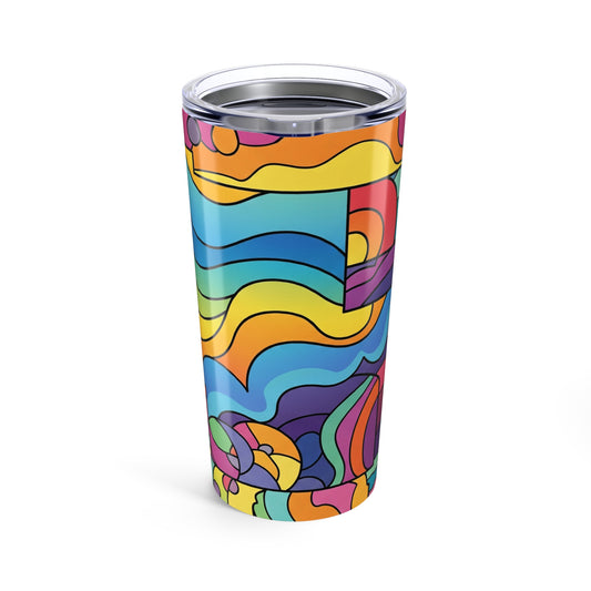 20oz Stainless Steel Tumbler With Double Wall Vacuum Insulation Spill Resistant Travel Mug Printed Dishwasher Safe