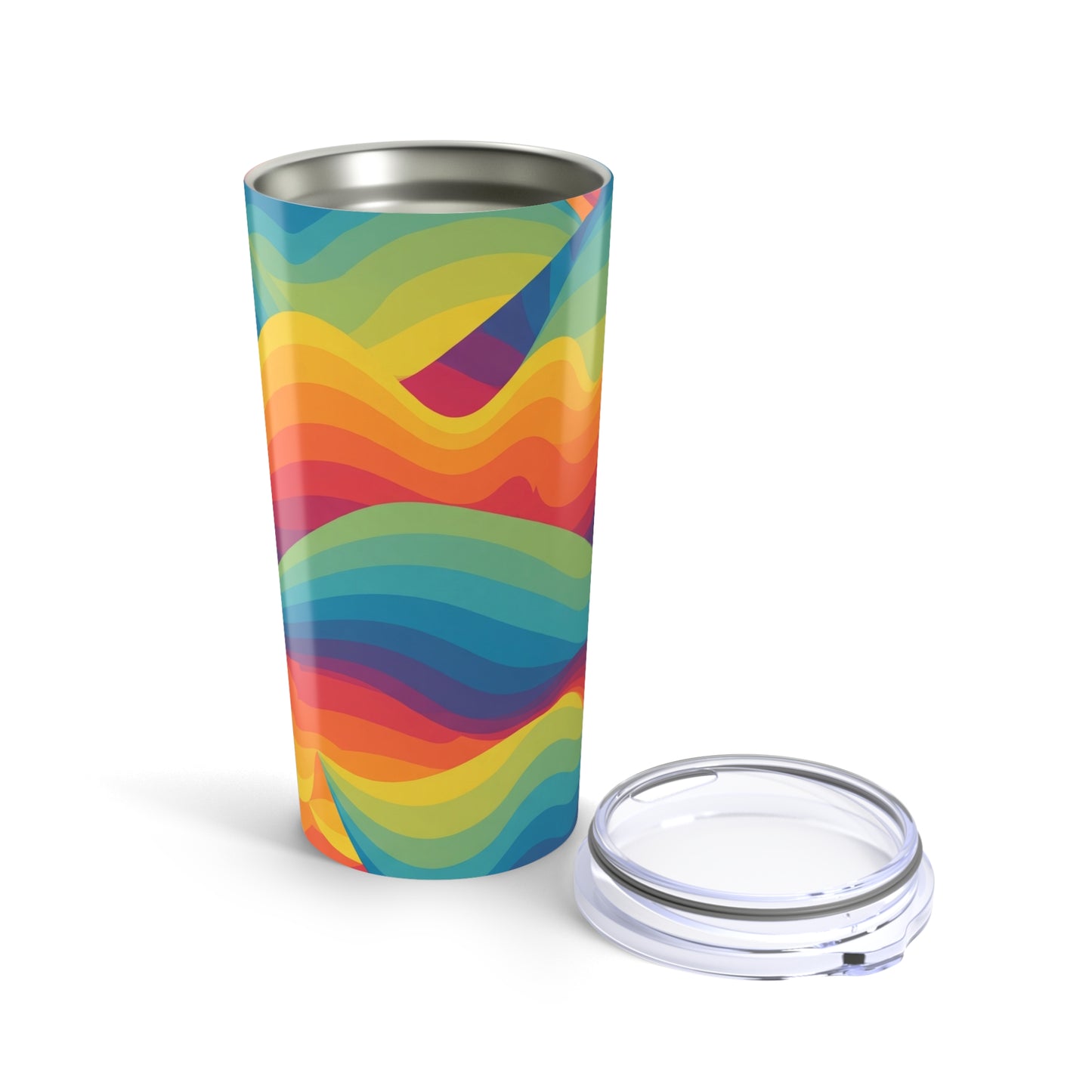 20oz Stainless Steel Tumbler With Printed Image Double Wall Vacuum Insulated Spill Resistant For Hot And Cold