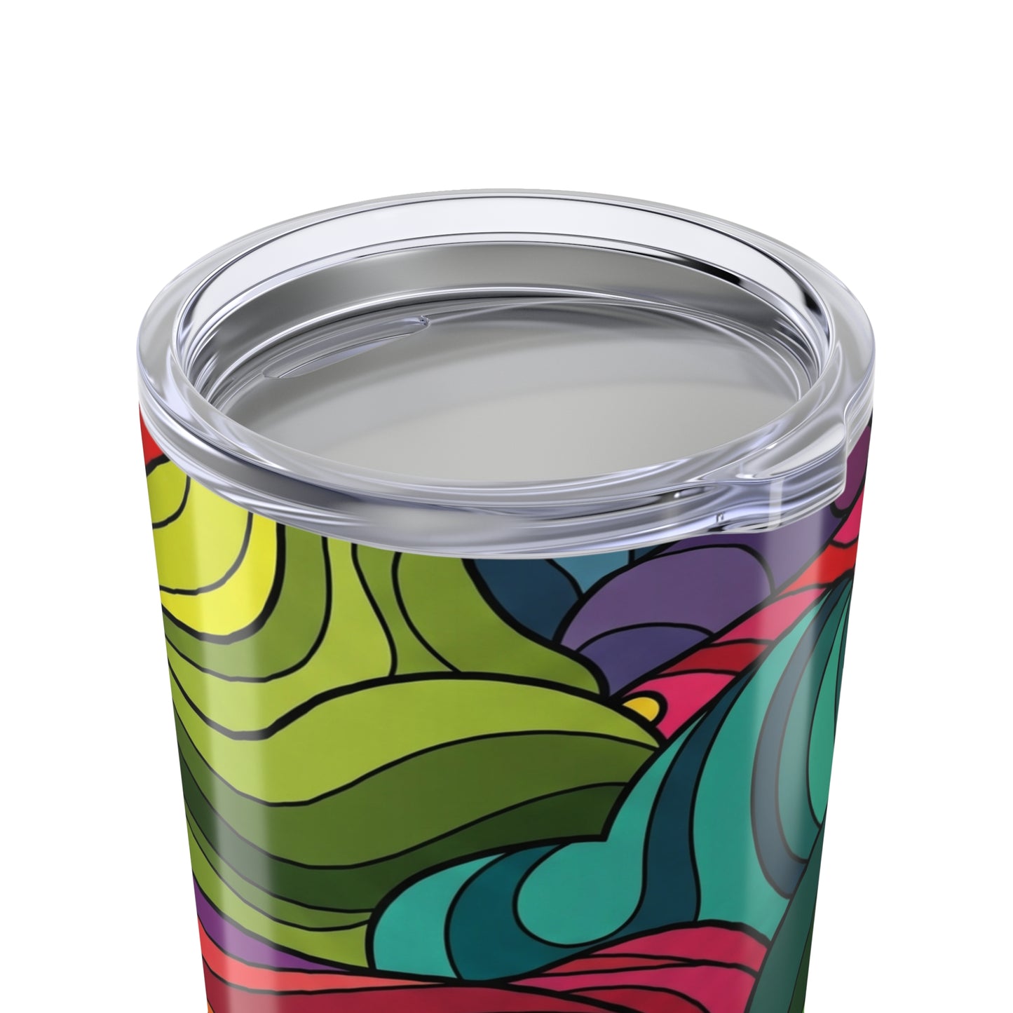 20oz Stainless Steel Tumbler With Printed Design Double Wall Vacuum Insulated Leak Proof Travel Mug For Beverages