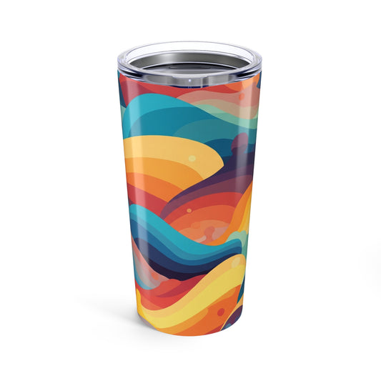 20oz Stainless Steel Printed Tumbler With Double Wall Vacuum Insulated Leak Proof Design For Hot And Cold Beverages