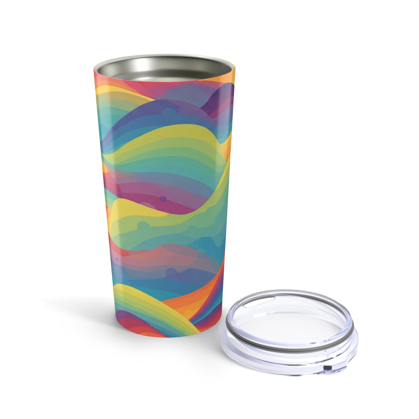 20 Oz Stainless Steel Printed Travel Mug With Double Wall Vacuum Insulation Spill Resistant Lid Dishwasher Safe