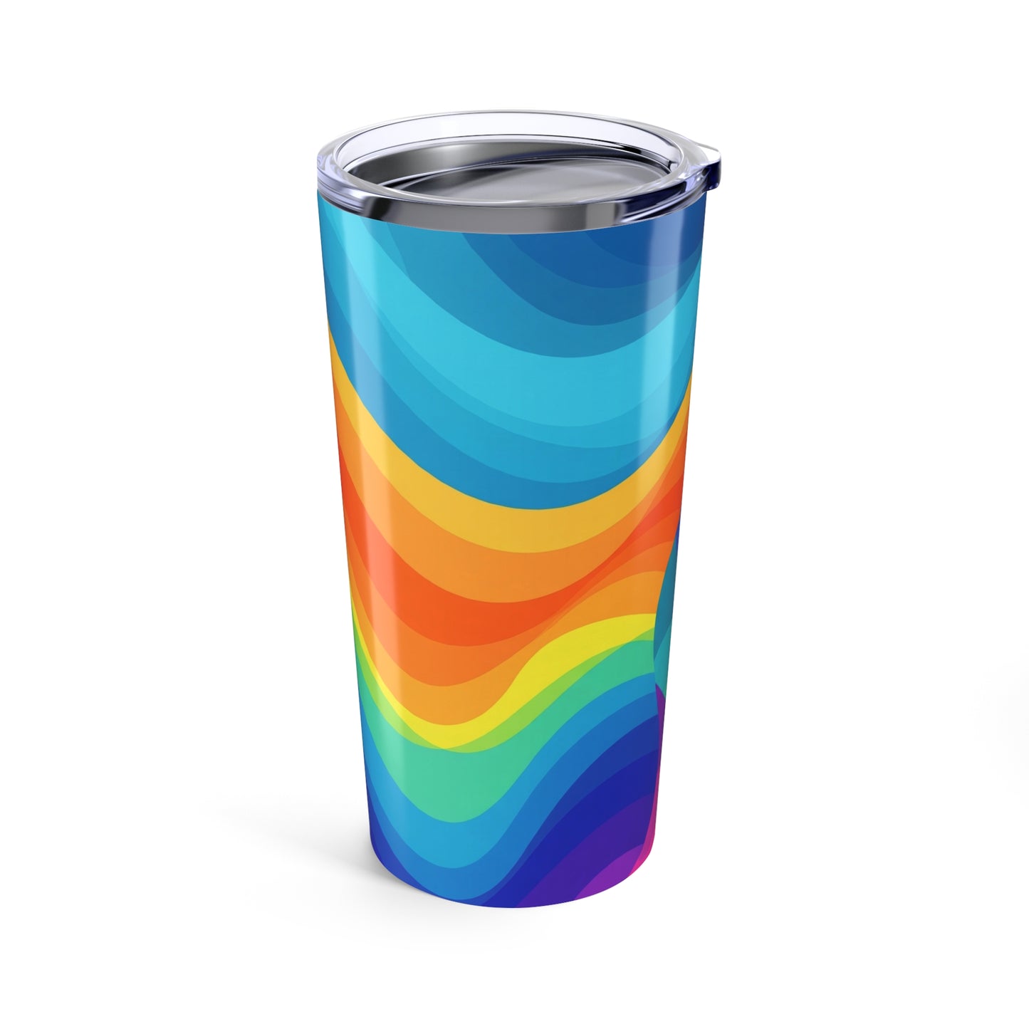 20 Oz Vacuum Insulated Steel Travel Mug With Lid Printed Design Spill Resistant Durable For Hot And Cold Beverages