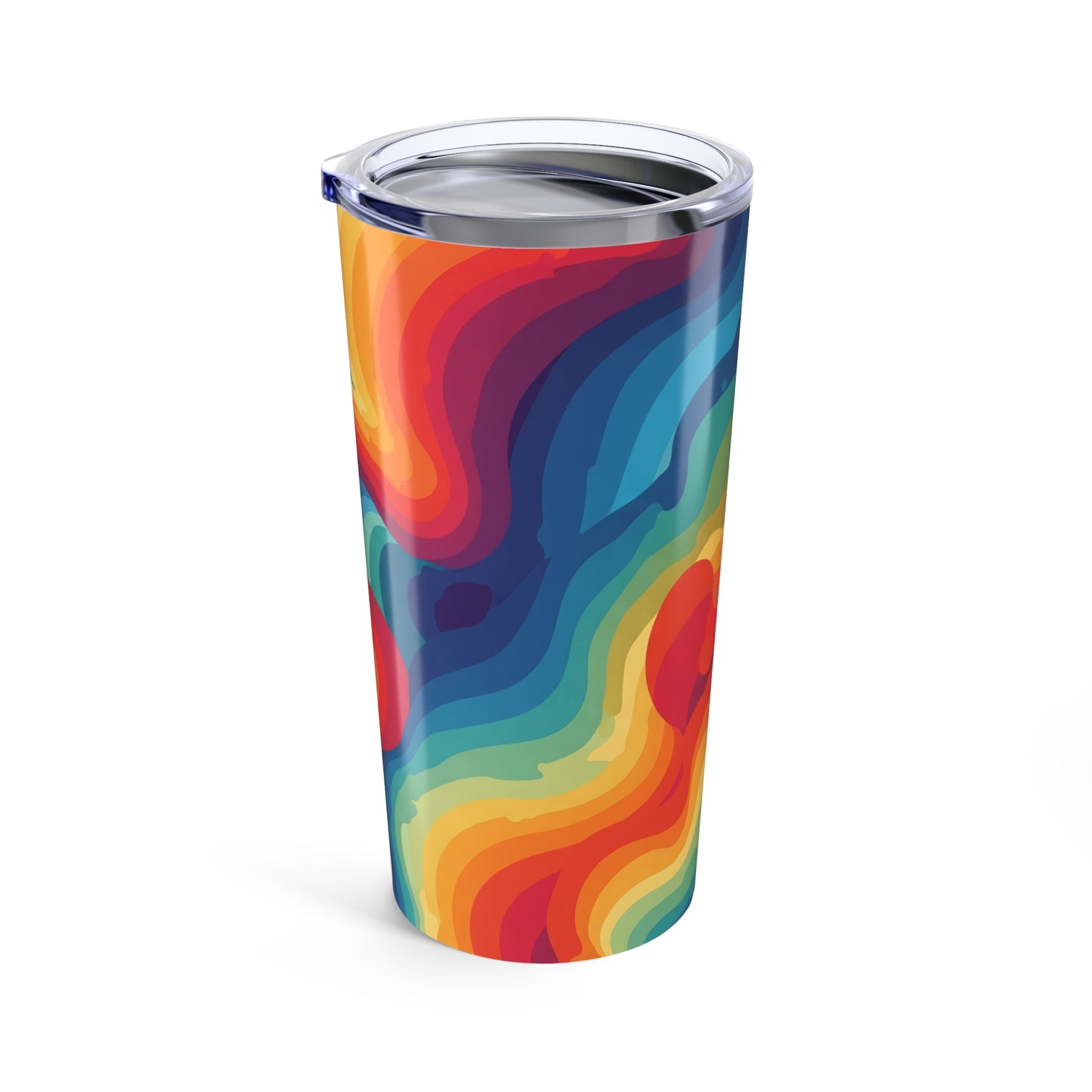 20oz Stainless Steel Printed Tumbler With Vacuum Insulation Spill Resistant Lid Drinkware For Hot Or Cold Beverages