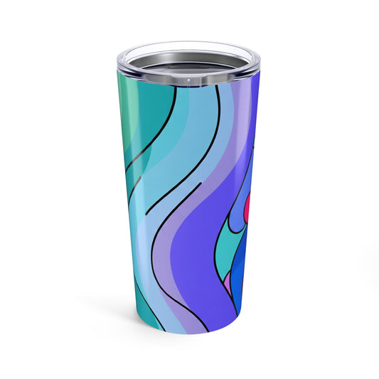 20 Ounce Metal Travel Mug Printed Artwork Vacuum Insulated Leak Proof Spill Resistant BPA Free For Hot And Cold