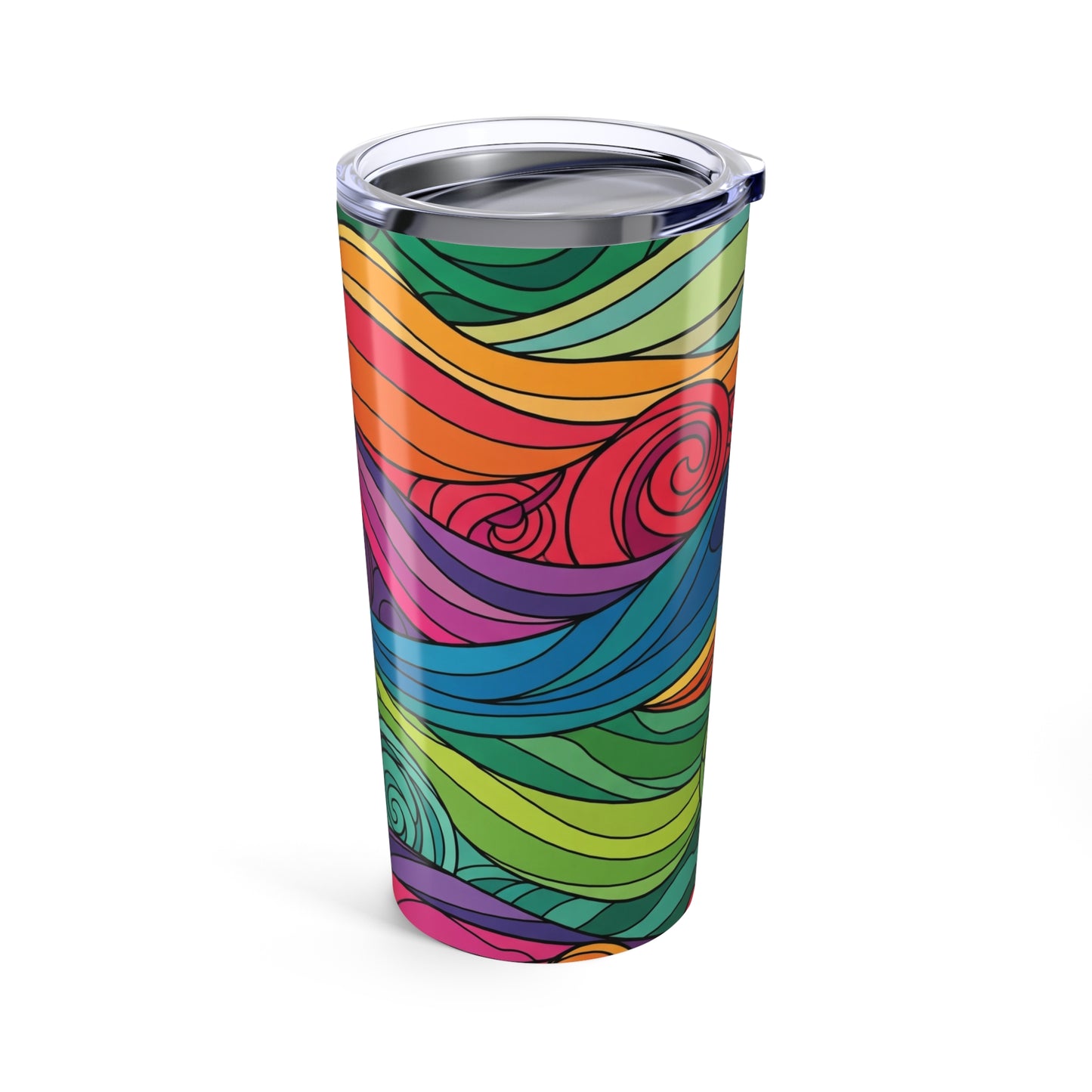 20 Oz Stainless Steel Tumbler With Double Wall Vacuum Insulation Spill Resistant Durable Printed For Travel And