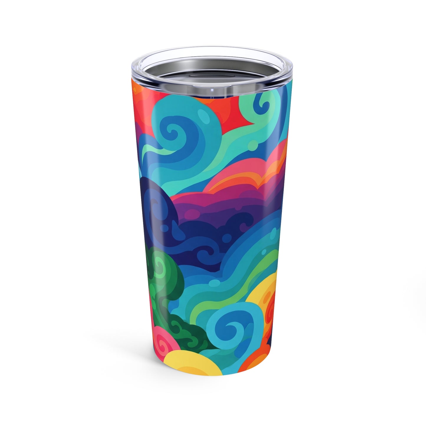 20oz Stainless Steel Tumbler With Printed Design Double Wall Vacuum Insulated Spill Resistant Thermal Coffee Mug