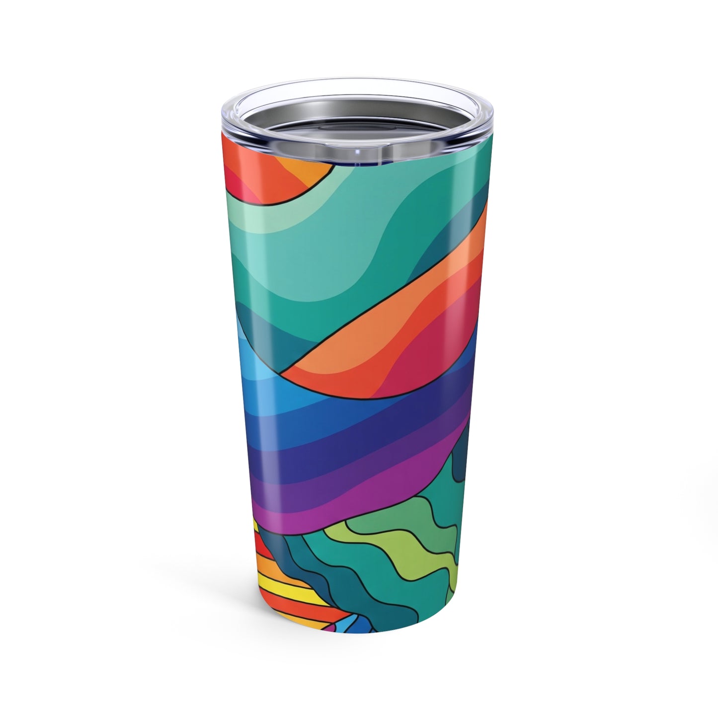 20Oz Stainless Steel Tumbler With Double Wall Vacuum Insulation Spill Resistant Thermal Print For Hot And Cold