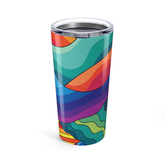 20Oz Stainless Steel Tumbler With Double Wall Vacuum Insulation Spill Resistant Thermal Print For Hot And Cold