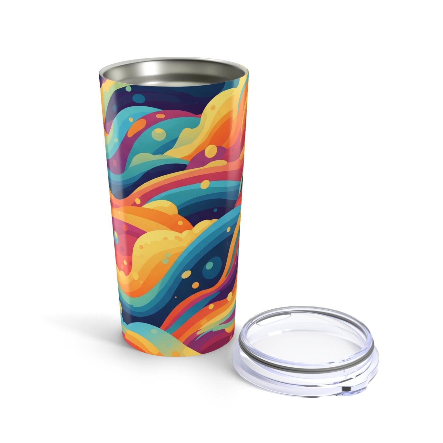 20 Ounce Stainless Steel Tumbler With Double Wall Vacuum Insulation Spill Resistant Thermal Beverage Mug Lid Cap