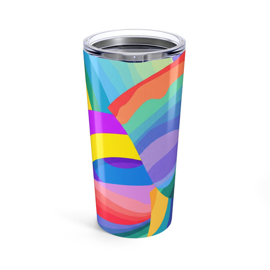 20oz Stainless Steel Tumbler With Printed Pattern Double Wall Vacuum Insulated Spill Resistant BPA Free Thermal