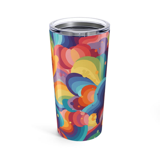 20oz Stainless Steel Printed Tumbler With Double Wall Vacuum Insulation Leak Proof Travel Mug For Hot And Cold